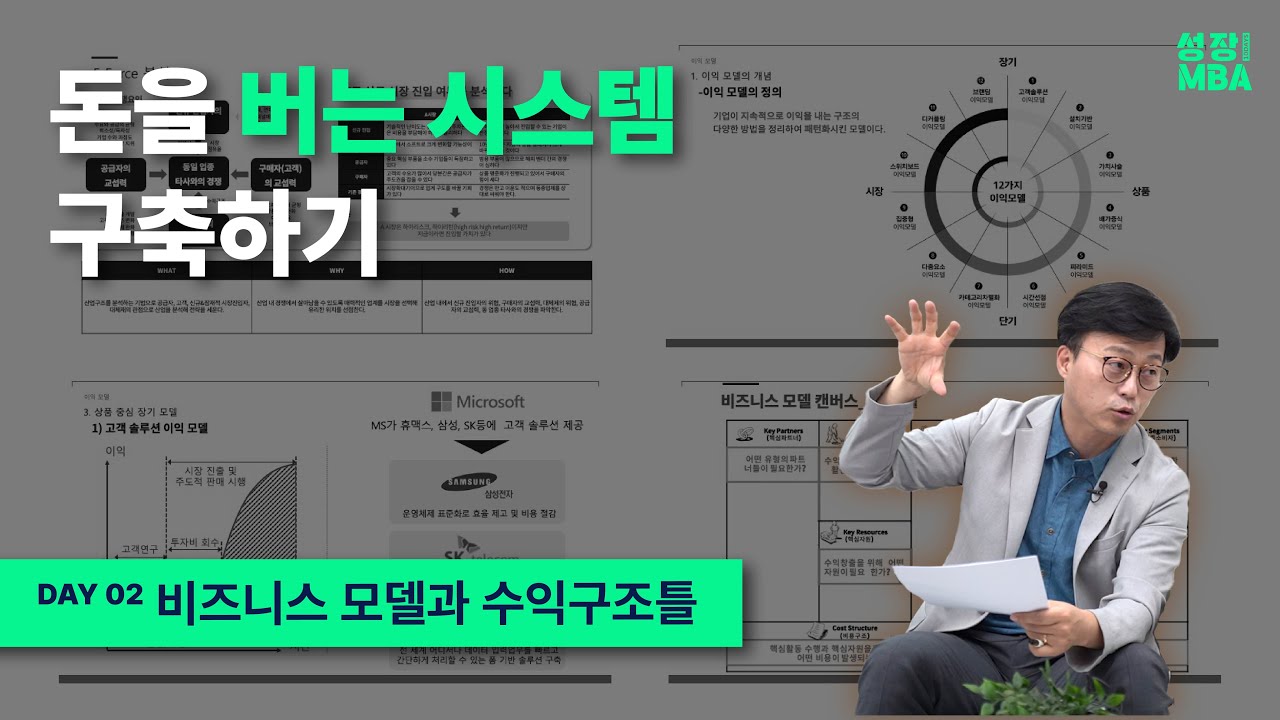 ⁣[성장 MBA] DAY2 돈을 버는 시스템 구축하기, 비즈니스 모델과 수익구조 틀