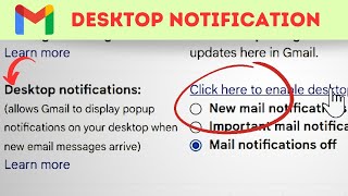 How to Enable Gmail Desktop Notifications