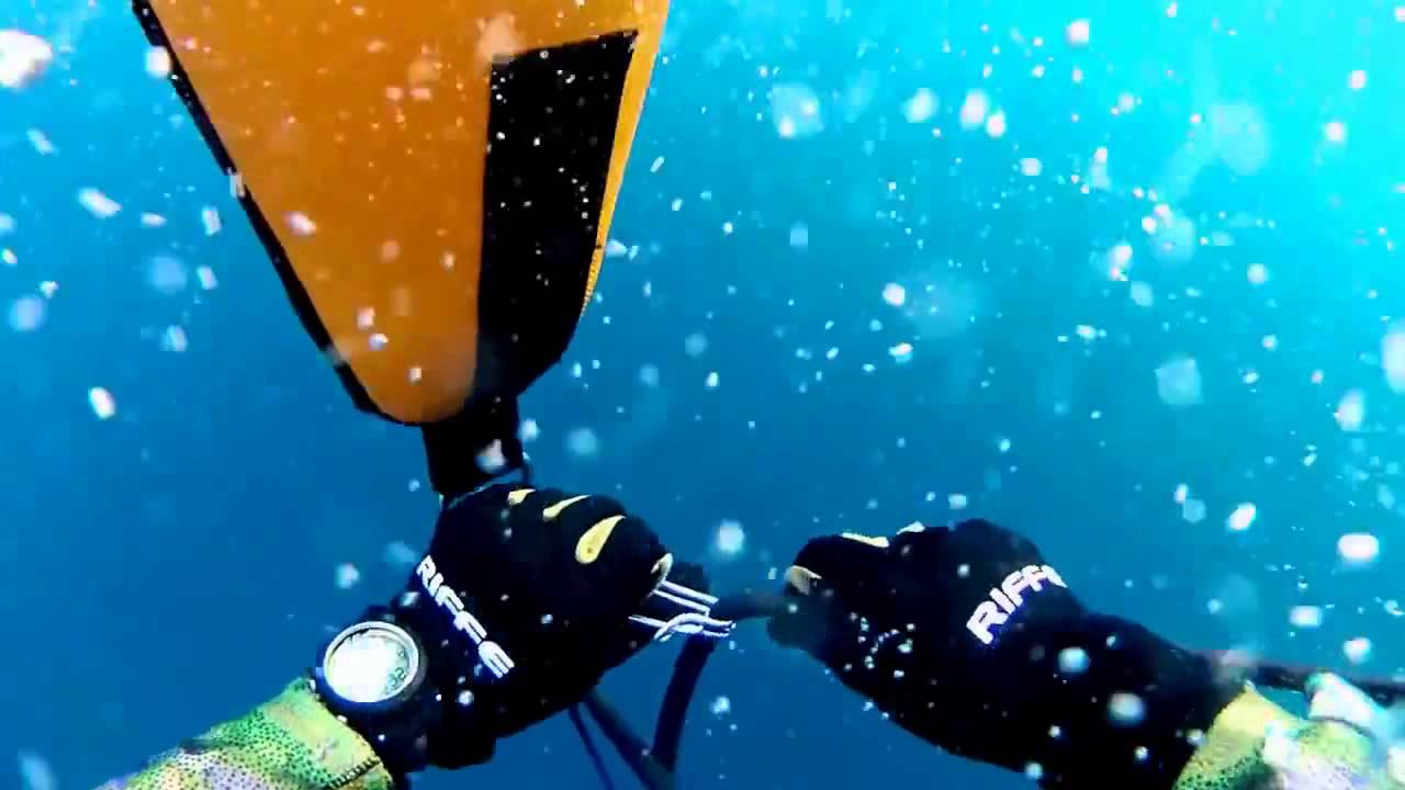 Pesca in apnea Tonno 85 kg a Panama   Pesca submarina atún   Tuna spearfishing ADZHOO