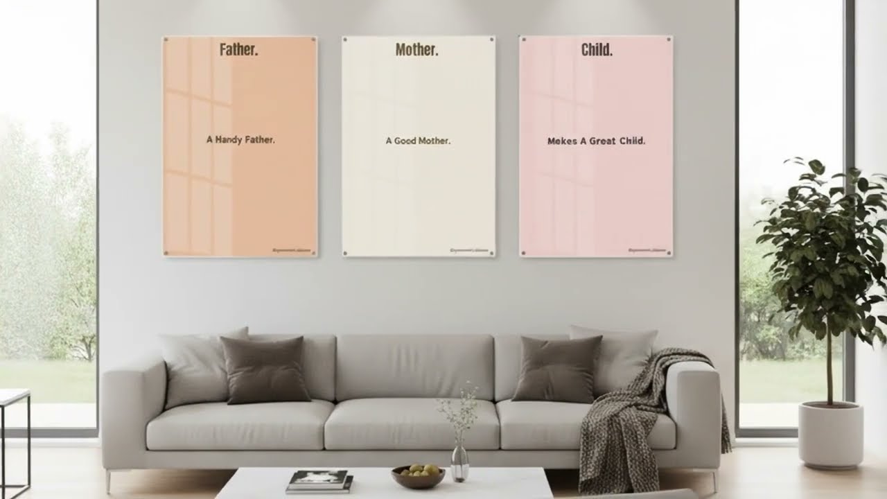 Father, Mother and Child Family Appreciation Digital WallFrame (A Must Buy For Your Home)