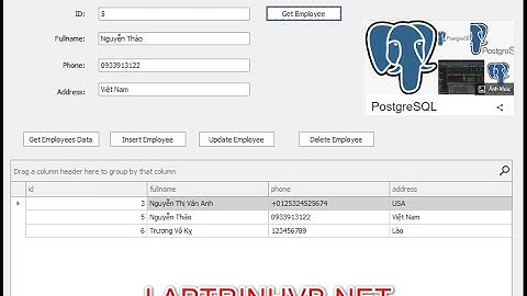 [C#] Tutorial CRUD create, update, delete PostgreSQL DB | laptrinhvb.net
