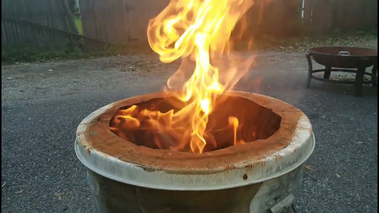 Build your own smokeless fire pit from a metal trash can – Smokeless Fire  Pit