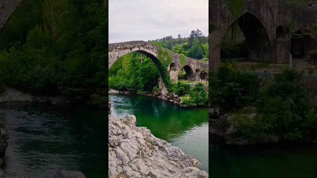El puente romano de Cangas de Onís, España