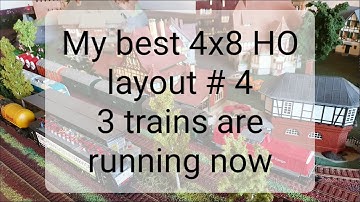 My best 4x8 HO layout - Update # 4 - 3 trains are running now 😀