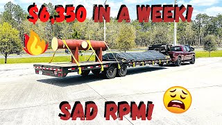 $6,350 Gross In a Week Doing Non-CDL Hotshot With a 32ft Flatbed Trailer | Leased On Full Breakdown