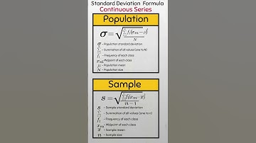 Standard Deviation for Continuous series data #standarddeviation #sigma #maths #statistics