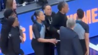 Geno Auriemma & Dawn Staley Get Into Heated Argument in UConn South Carolina Final Four