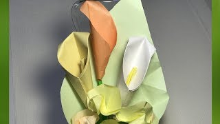 折り紙の花フラワーアート・カラー折り方解説付き～How to fold a Origami