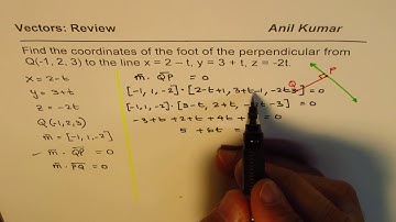 Find Foot of Perpendicular from External Point to the  Line in Vector Space