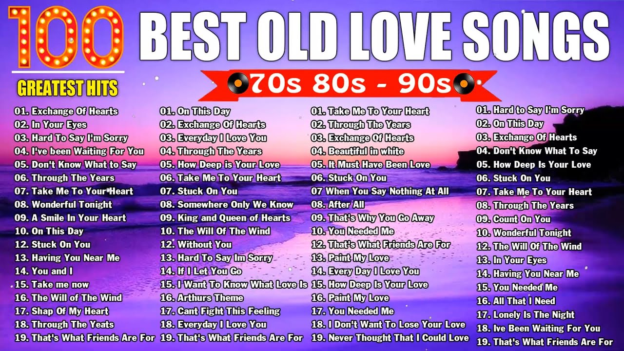💖 100 BEST LOVE SONGS OF THE 70S 80S 90S–GREATEST ROMANTIC HITS | AIR ...