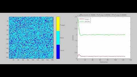 Forest Fires simulation (Cellular automaton) in matlab (2)