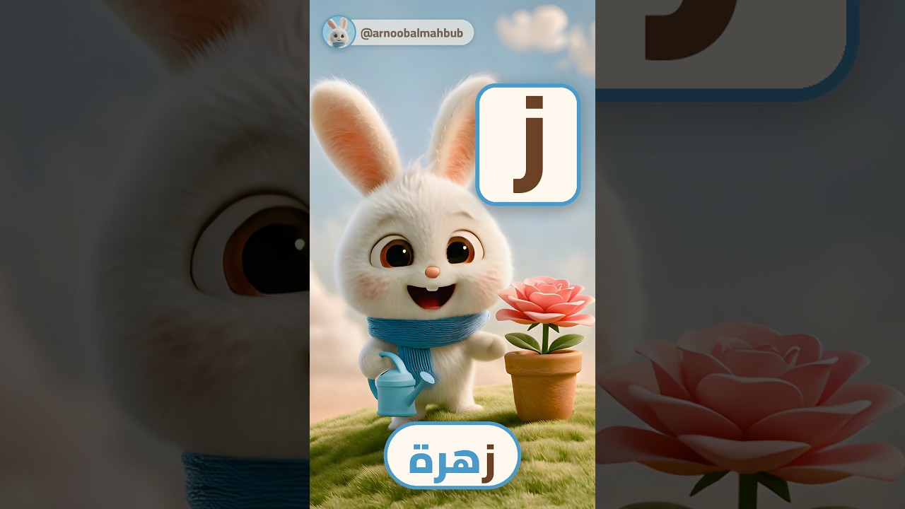 حرف الزاي مع أرنوب 🐰🌸 زَهْرَة | Arabic Letter Zay for Kids #arabicforkids #learnarabic #muslimkids