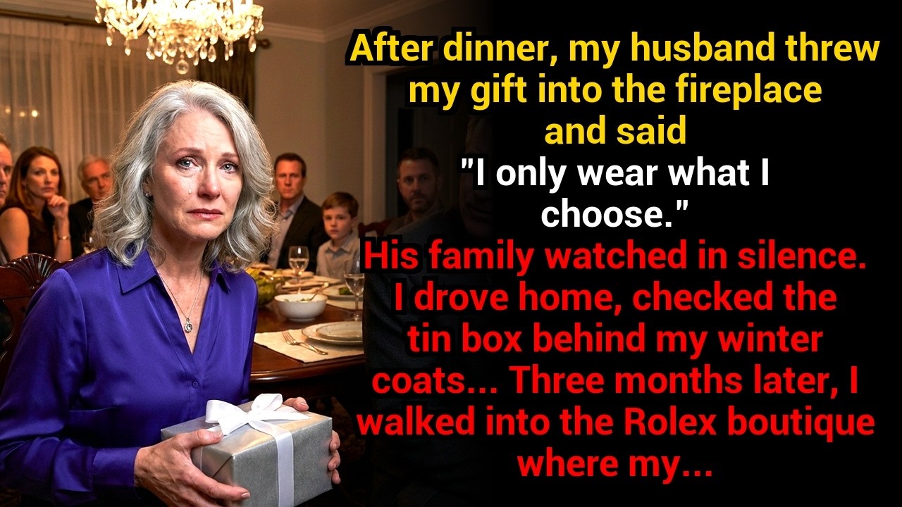 After dinner, my husband threw my gift into the fireplace — then I canceled his Rolex account