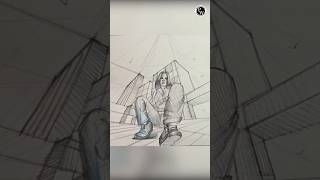 3 Point Perspective Drawing | Human Figure from Ant’s Eye View | NIFT / NID #PW #Drawing