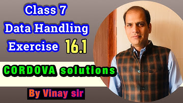 Class 7 exercise 16.1 | chapter 6 data handling | frequency table | cordova solutions | vinay sir