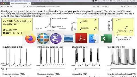 Simulate the Izhikevich (2003) model with Flint in 6 mins