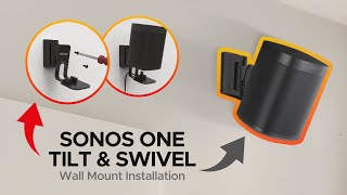 How To Fix Soundbass Sonos ONE Tilt & Swivel Wall Mount Bracket To The Wall and Speaker Installation