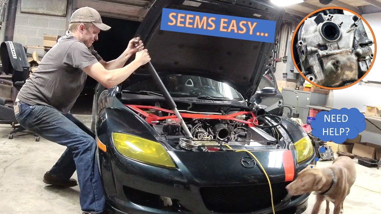 The RX8 Had a Huge Oil Leak! DON'T MESS THIS UP! 13b Front Main