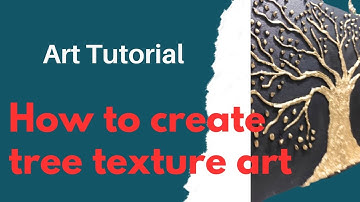 "How to Create Tree Texture Art | Step-by-Step Canvas Painting"