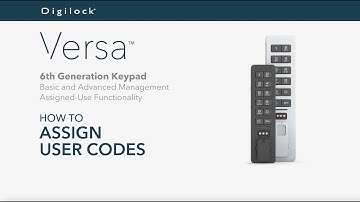 How to Assign User Codes | Versa Keypad | Assigned Use