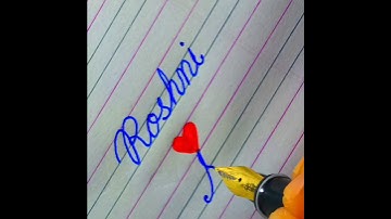 "Roshni ❤️ Shobhit" Beautiful name in Cursive #cursivewriting #calligraphy #love#love