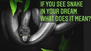 ISLAMIC INTERPRETATION OF DREAMS BY IBN SIREEN. WHEN YOU SEE SNAKES IN YOUR DREAM,WHAT DOES IT MEAN?