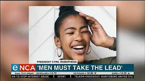 "Men must take the lead," President Cyril Ramaphosa