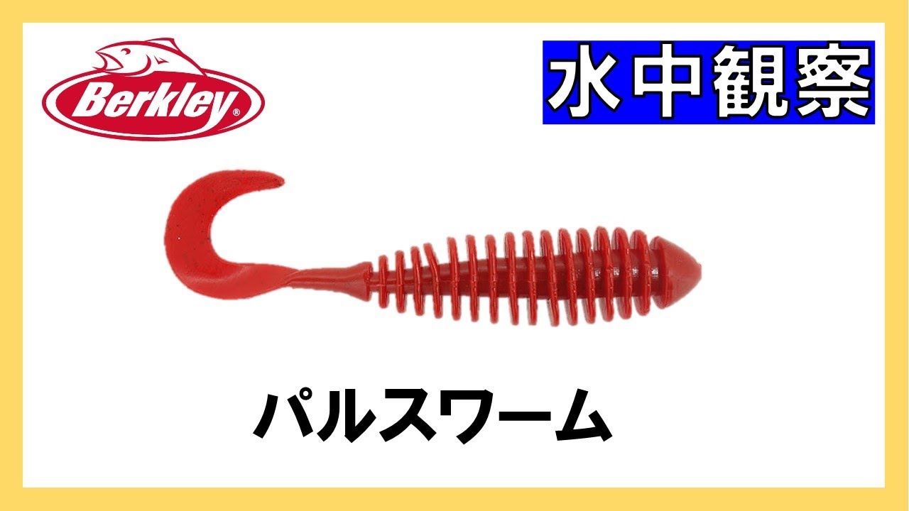 釣り辞書 バークレイパルスワーム ワーム水中観察 Youtube