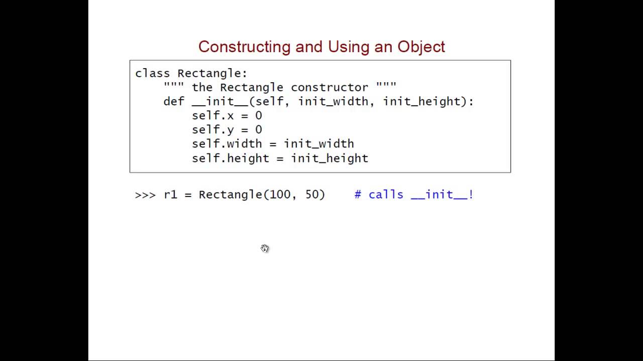 Classes: Defining New Types of Objects