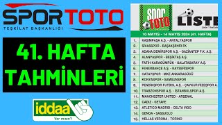 SPOR TOTO TAHMİNLERİ 41. HAFTA / futbol yorum taktik maç banko kupon iddaa oran bahis analiz canlı screenshot 1