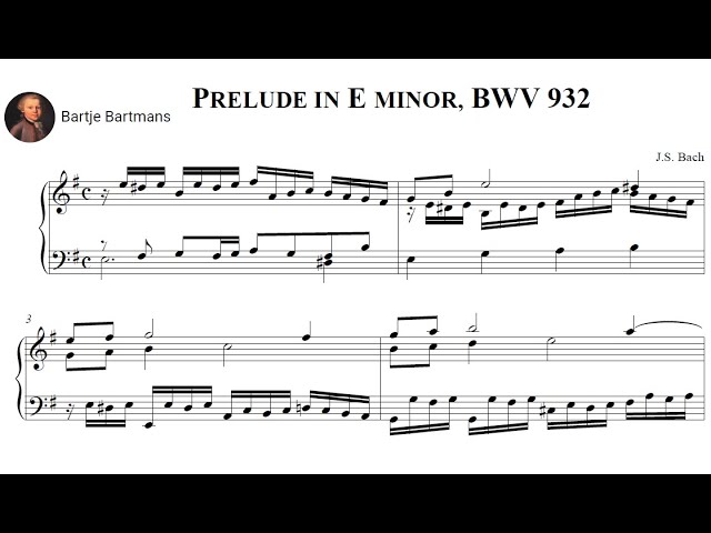 Bach/Watchorn - Little Prelude No. 9, BWV 932 (1720)