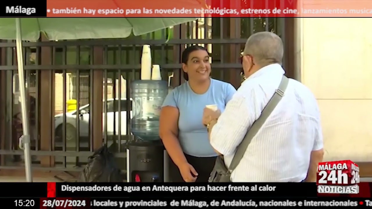 🔴Noticia -  Dispensadores de agua en Antequera para hacer frente al calor