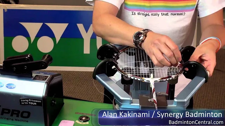 Alan Kakinami strings a badminton racket in 14mins 45secs - Badminton Stringing