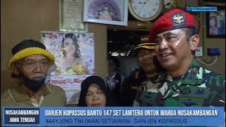 Danjen Kopassus Bantu 147 Set Lamtera ke Warga Nusakambangan