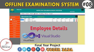 Offline Examination System : Best VB.NET Project 2020 (Tut #08) |CODERBABA