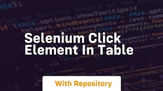 selenium click element in table