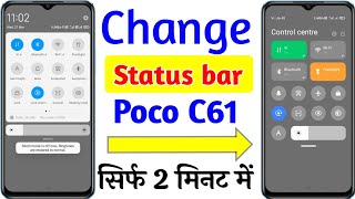 Poco C61 status bar change setting | how to change notification panel in poco C61 screenshot 5