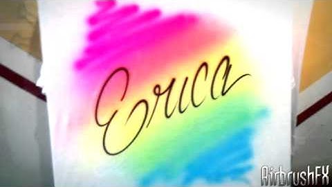 How to Airbrush a basic rainbow design with script lettering