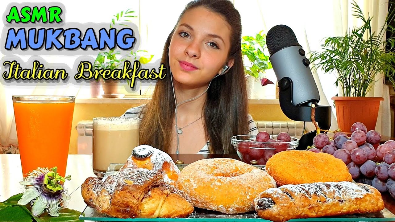MUKBANG | 🇮🇹 Italian Breakfast - Colazione all'Italiana 🤤 eating sounds ASMR ITA