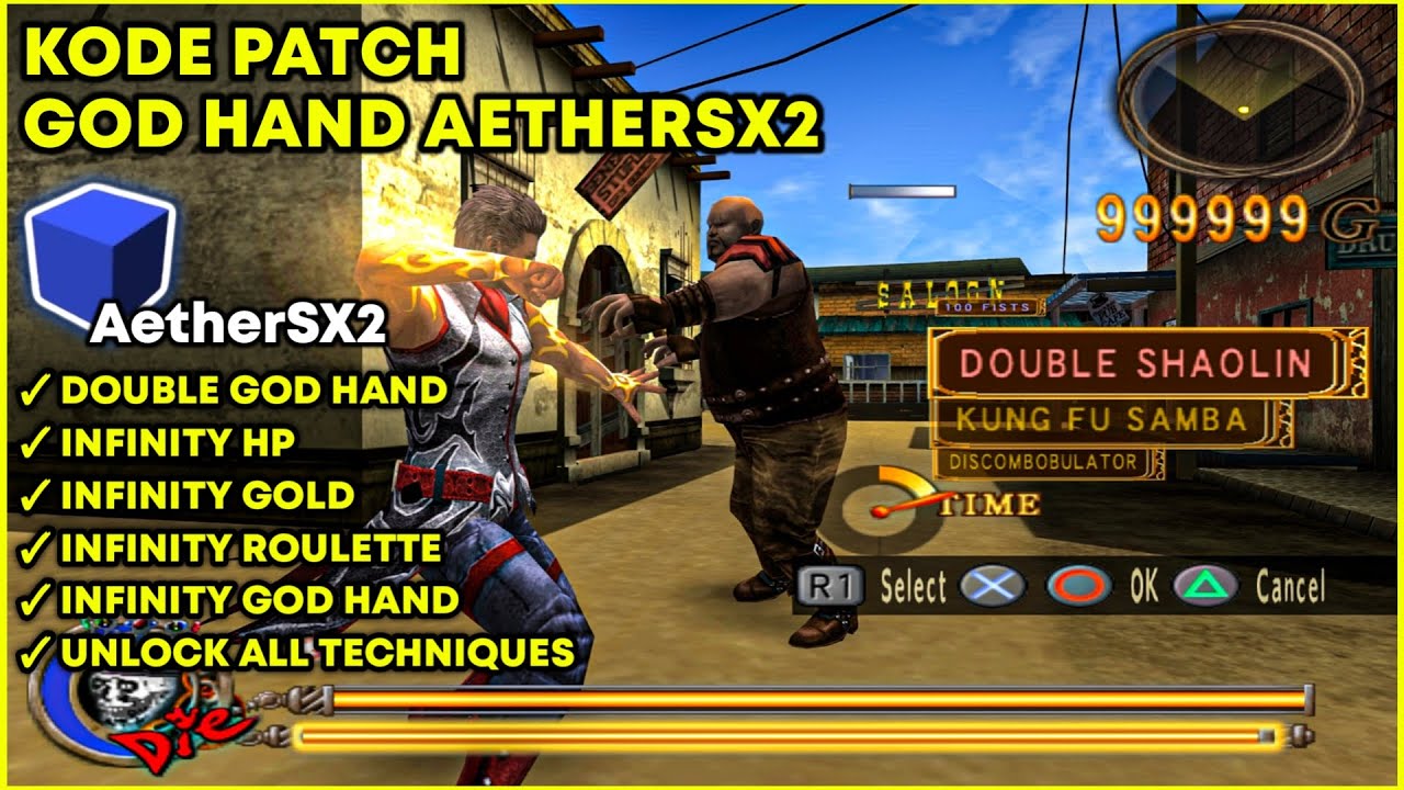 Tutorial Pasang Patch God Hand AetherSX2!! Cheat God Hand AetherSX2 Patch Code | Unlock Everything