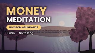 5 Minute Morning Money Meditation 🌸 Cherry Blossom Lake | Abundance Music, No Talking screenshot 3