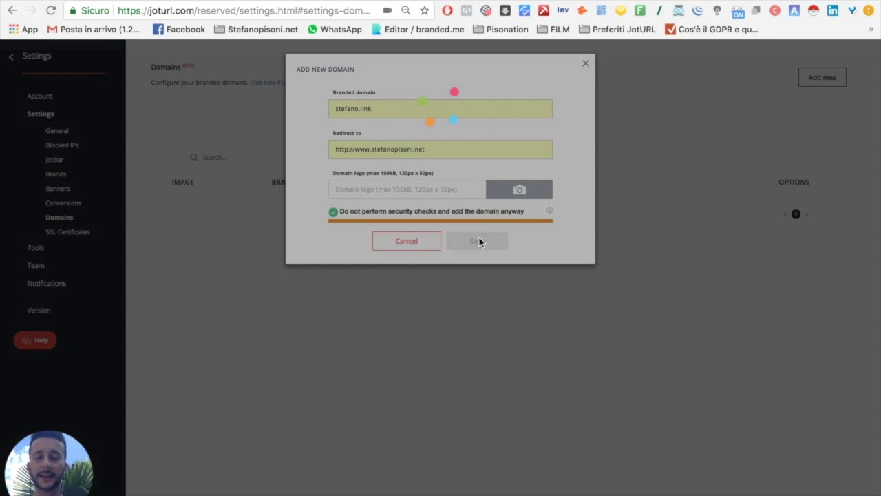 JotUrl Tutorial Ep.07 - Branded domain