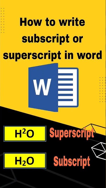 how to write subscript or superscript in word - YouTube
