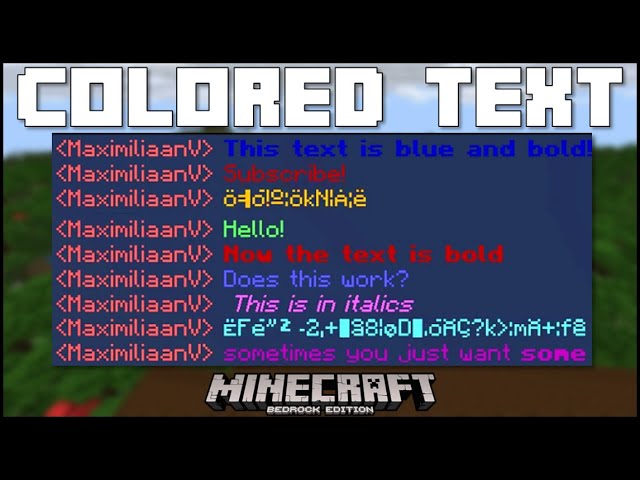 Minecraft Bedrock - How To Change Chat Text Color (Mobile/Xbox/PS4