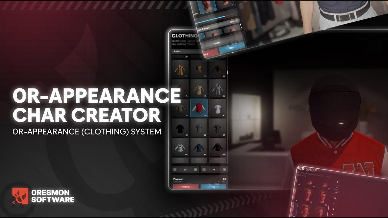 FiveM 0R-Clothing & Appearance Script (Clothing, Barber,Tattoo, Char ...