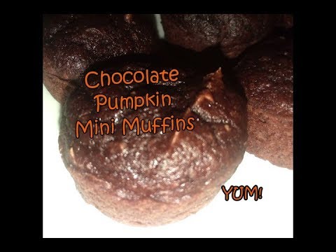 Chocolate Pumpkin Mini Muffins | YUM