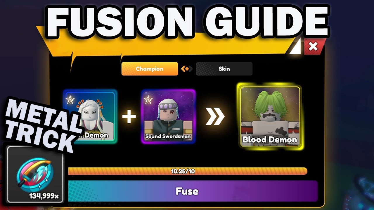 Fusion Guide and Metal Trick in Anime Champions Simulator