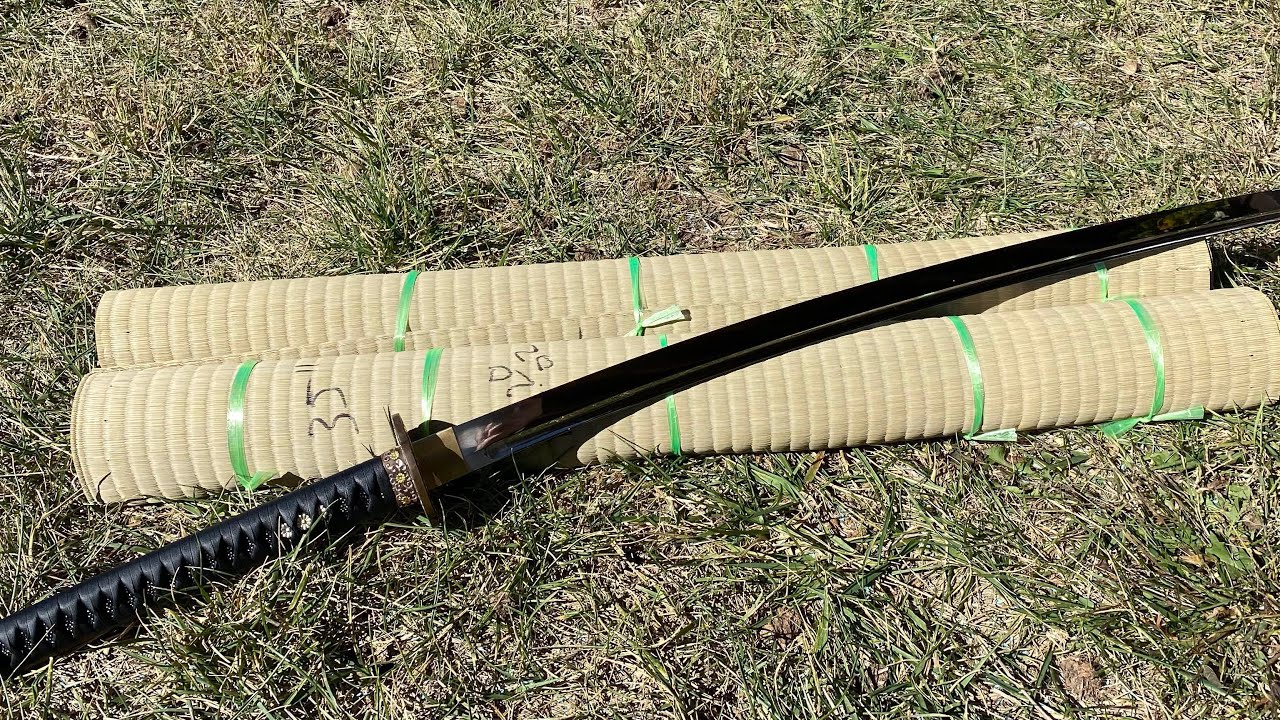 Cloudhammer S5 Steel Katana Review , RVA Katana Shop , Tatami Mat Cutter , Tameshigiri YouTube