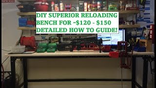 DIY SUPERIOR RELOADING BENCH ~$120 - $150 WITH HORNADY LNL PRESS! PARTS LIST: 1.) countertop example pick up 