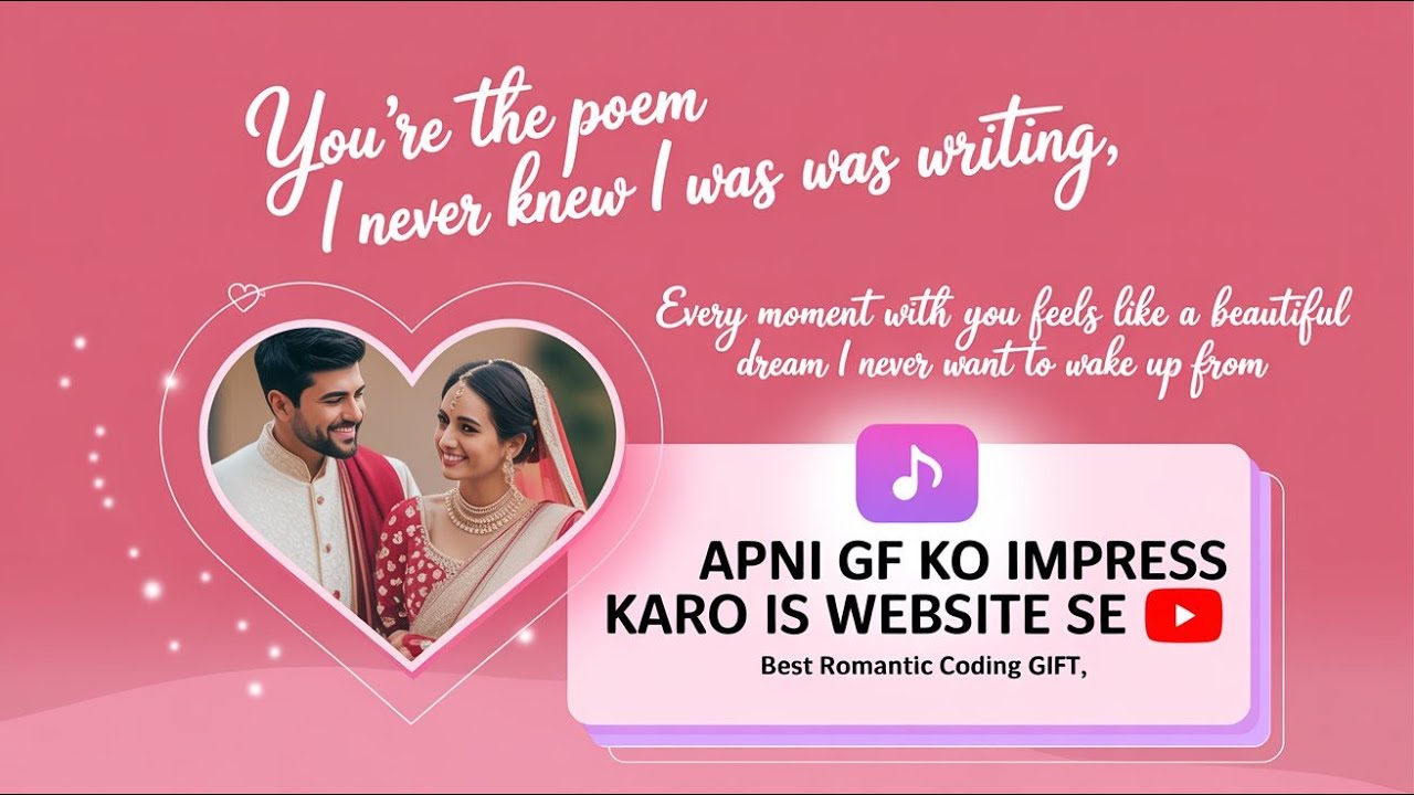 💘 GF Ko Coding Gift Do! Ek Aisi Website Jo Uske Dil Ko Chhoo Jaaye 😍 | Free Source Code